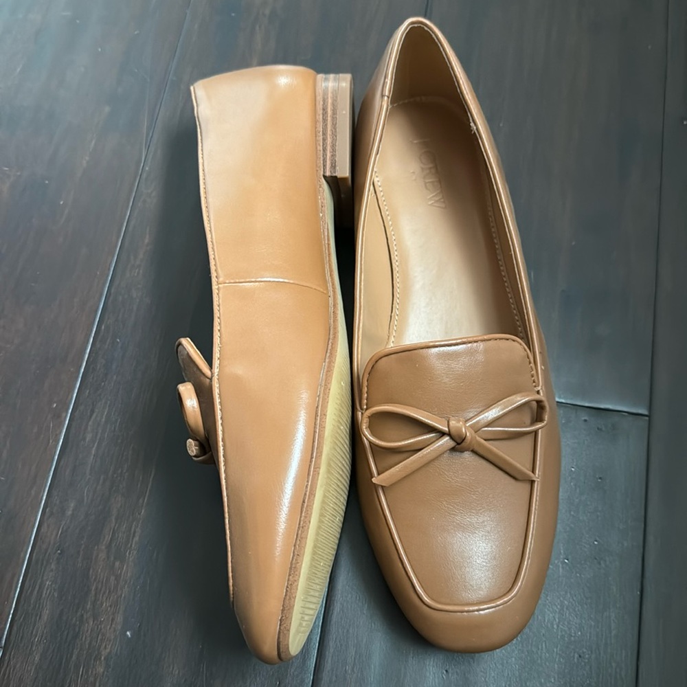 J. Crew Tan Leather Loafers